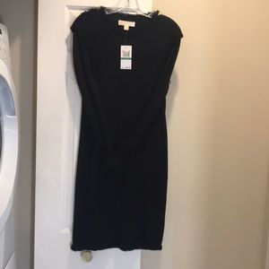 Navy long sleeve sweater dress.